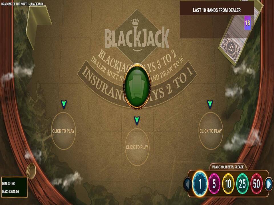 Dragons of the North Blackjack screenshot