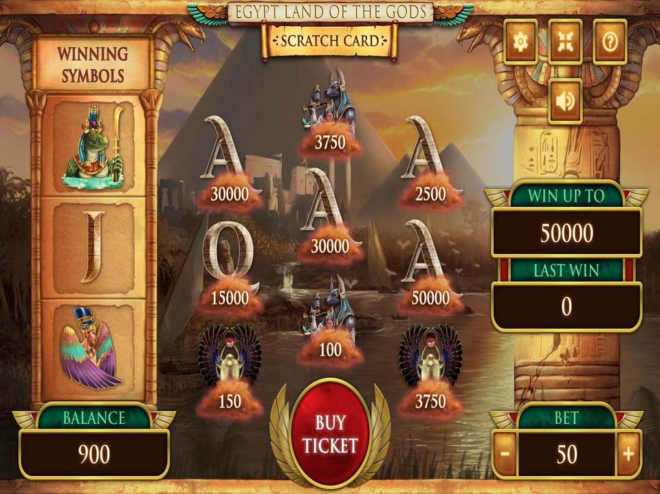 Egypt Land of The Gods Scratch Cards screenshot