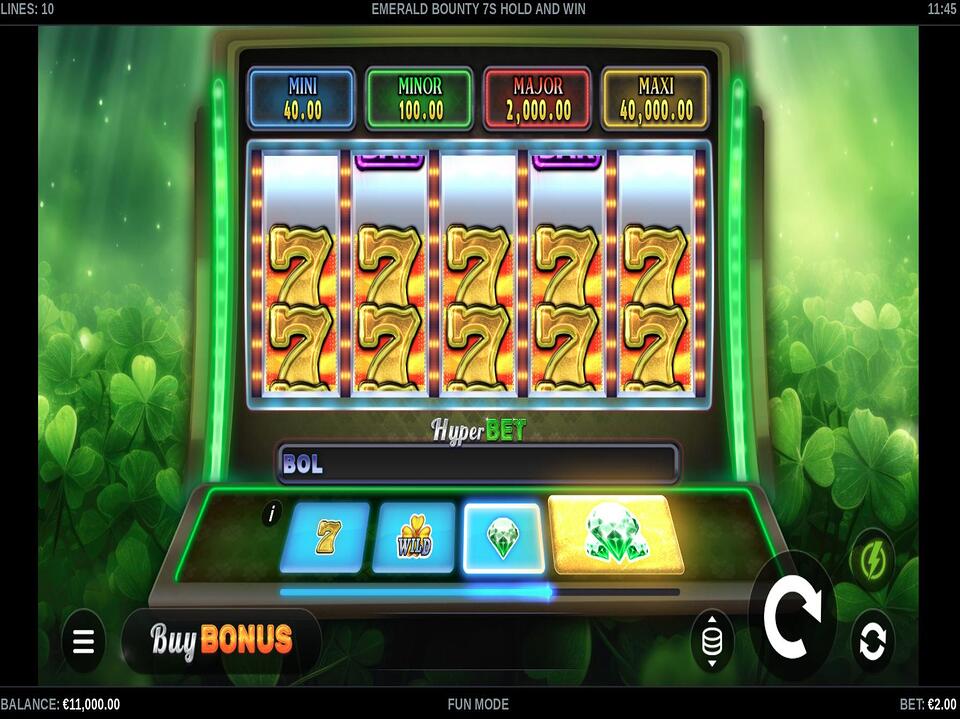 Emerald Bounty 7s Hold and Win screenshot