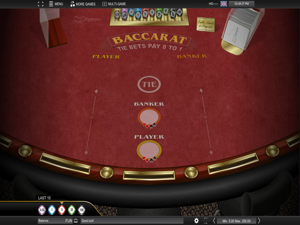 Espresso Games Baccarat screenshot