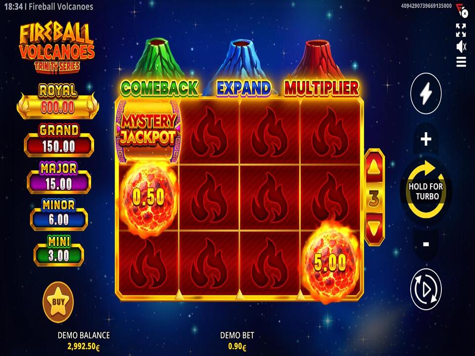 Fireball Volcanoes Trinity Series screenshot