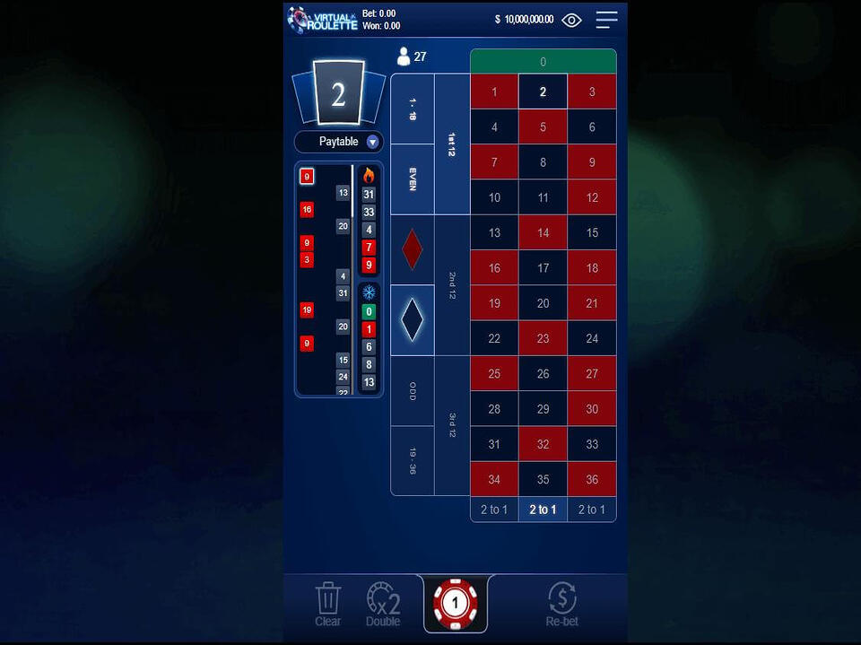 Funky Games Virtual Roulette screenshot