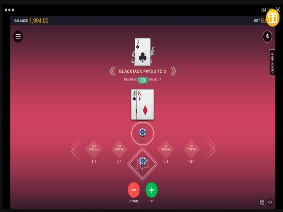 High Streak Blackjack screenshot
