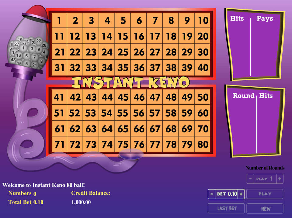 Instant Keno 80 Ball screenshot
