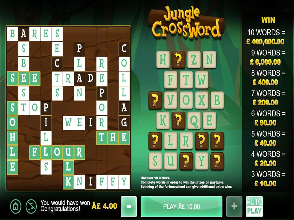 Jungle Crossword screenshot