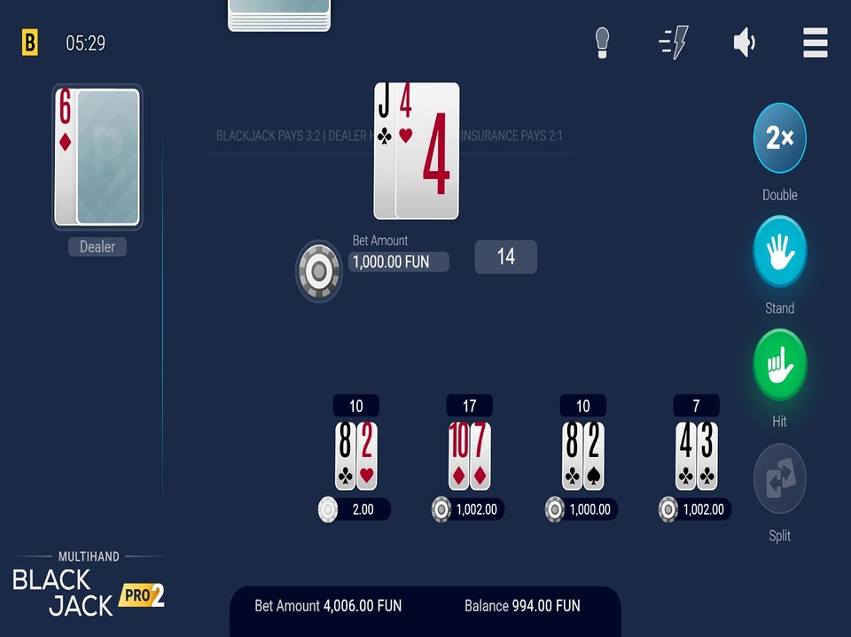 Multihand Blackjack Pro 2 screenshot