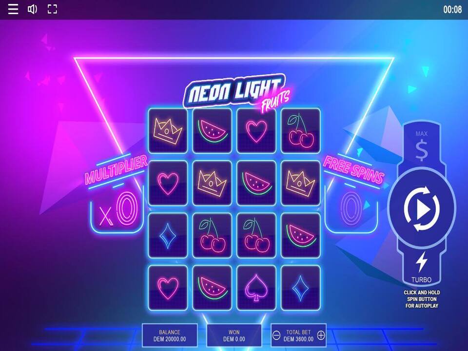 Neon Light Fruits screenshot