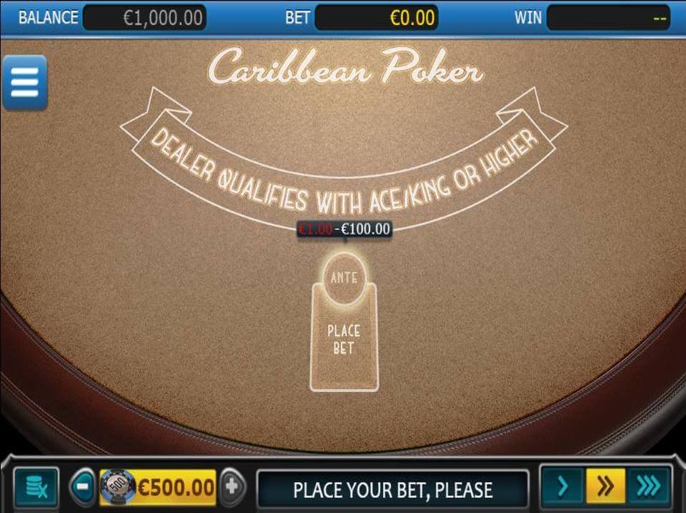 Nucleus Gaming Caribbean Poker screenshot