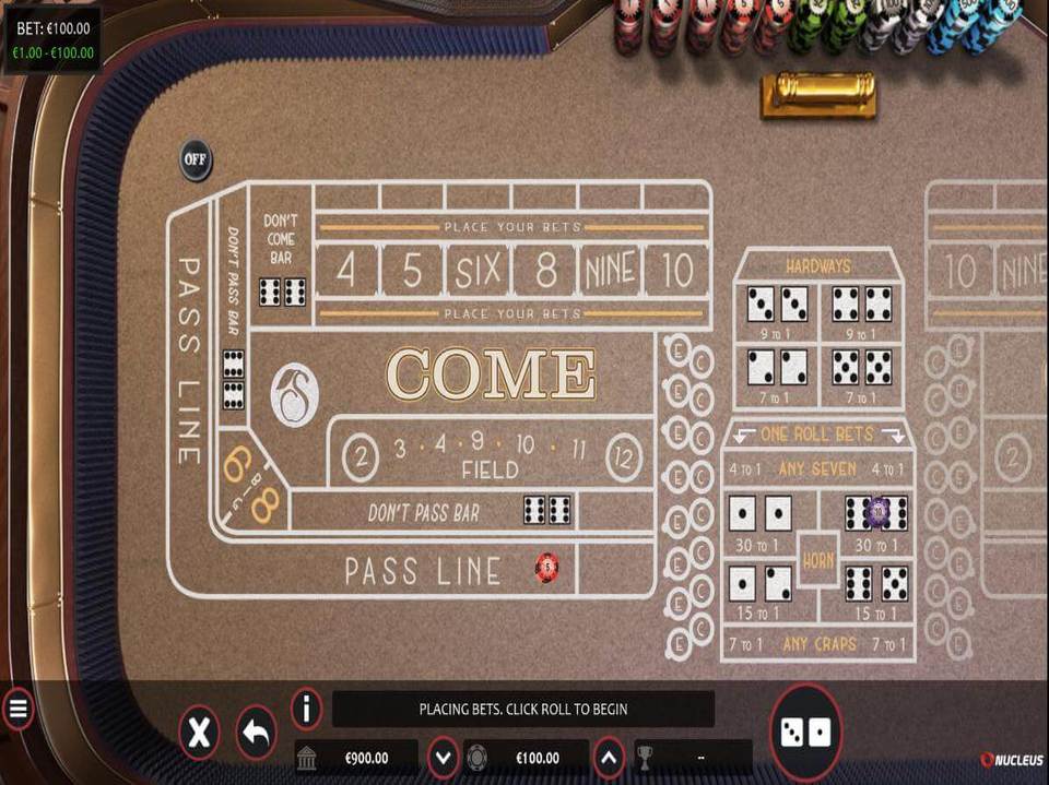 Nucleus Gaming Craps screenshot