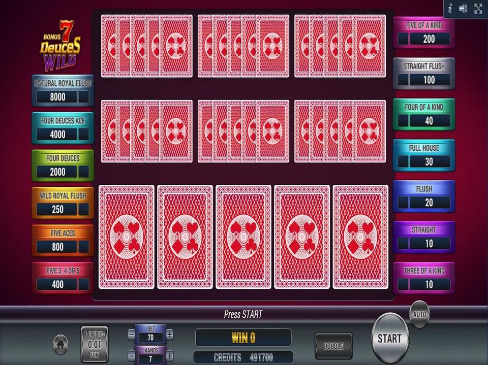 Poker 7 Bonus Deuces Wild screenshot