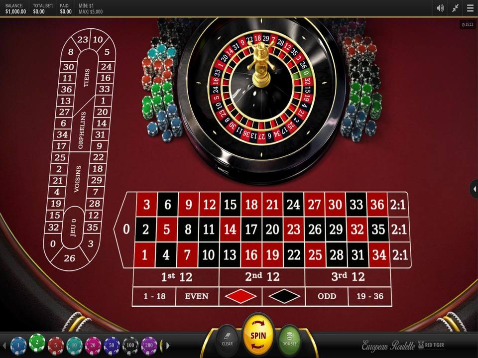 Red Tiger Gaming European Roulette screenshot