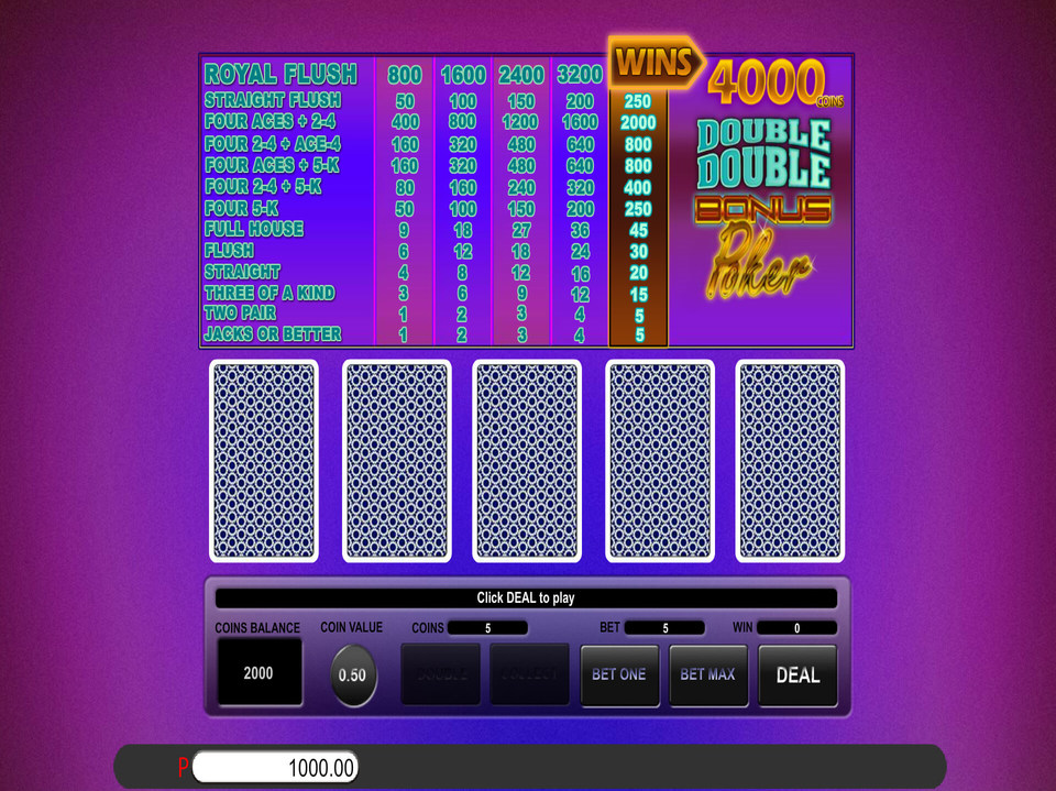 Saucify Double Double Bonus Poker screenshot