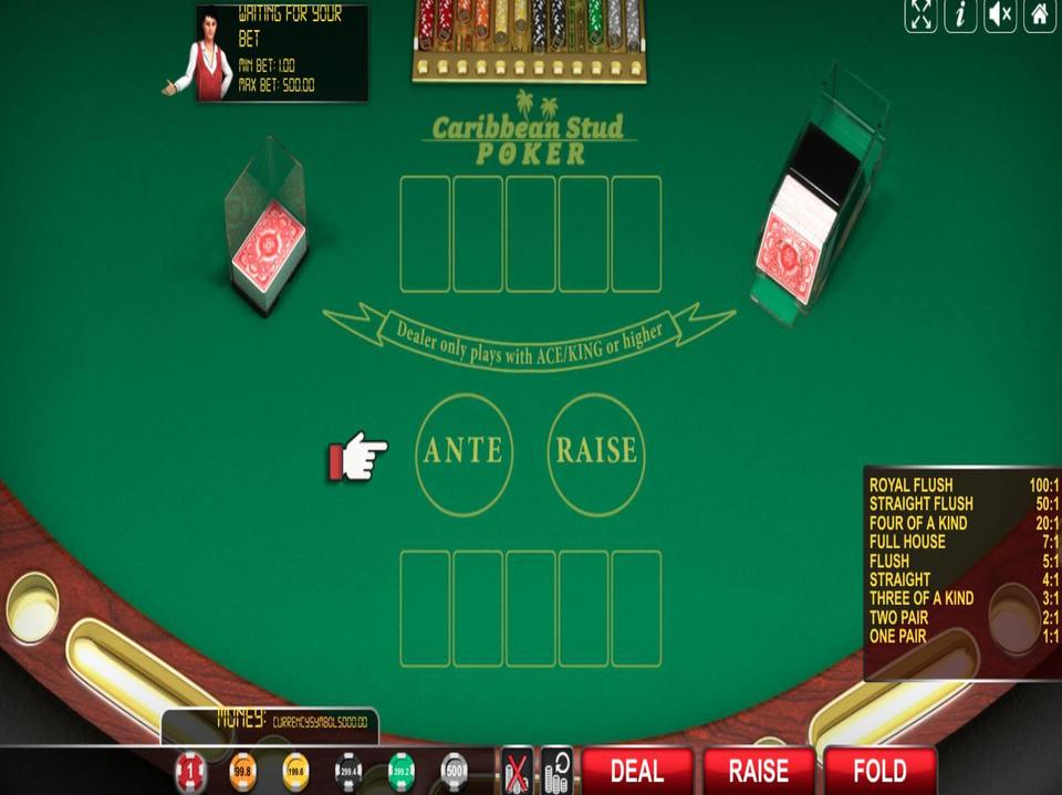 Urgent Games Caribbean Stud Poker screenshot