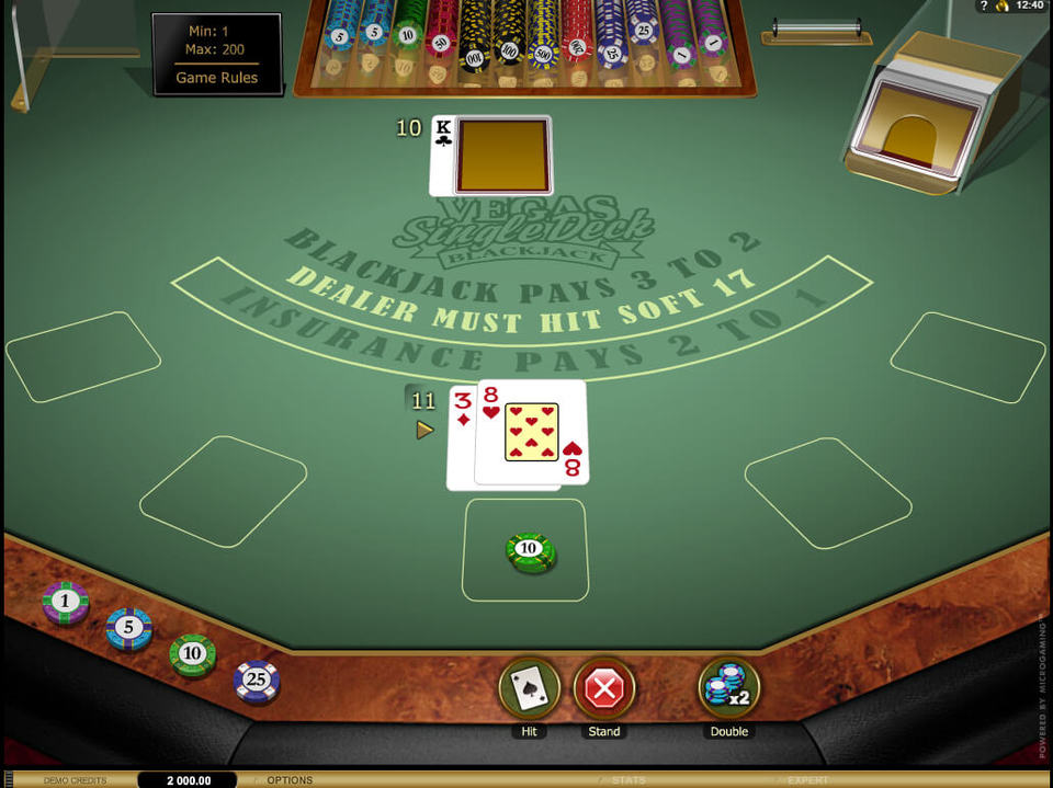 Vegas Single Deck Blackjack Gold screenshot