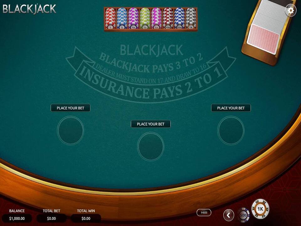 Vibra Gaming Blackjack screenshot