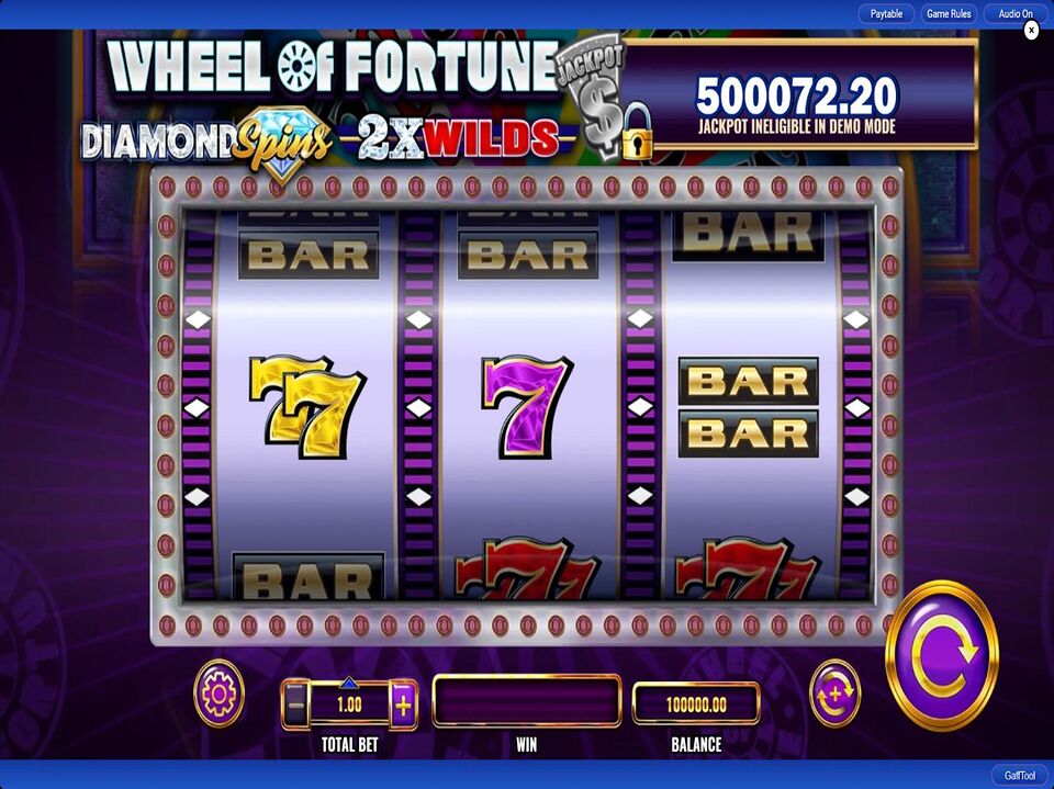 Wheel of Fortune Diamond Spins 2x Wilds screenshot