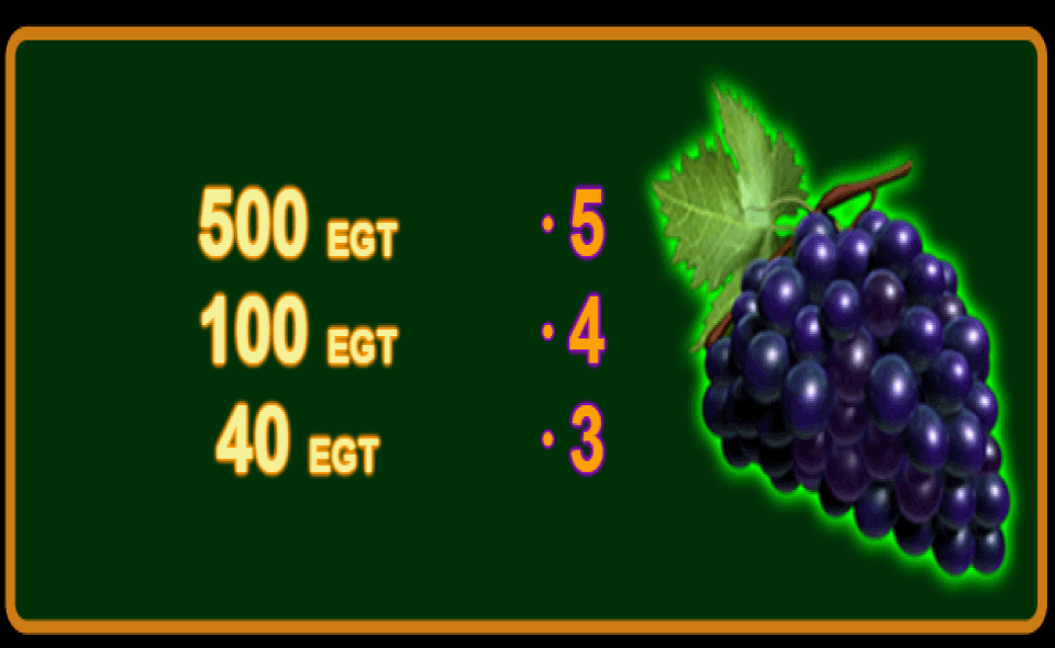 100 burning hot paytable4