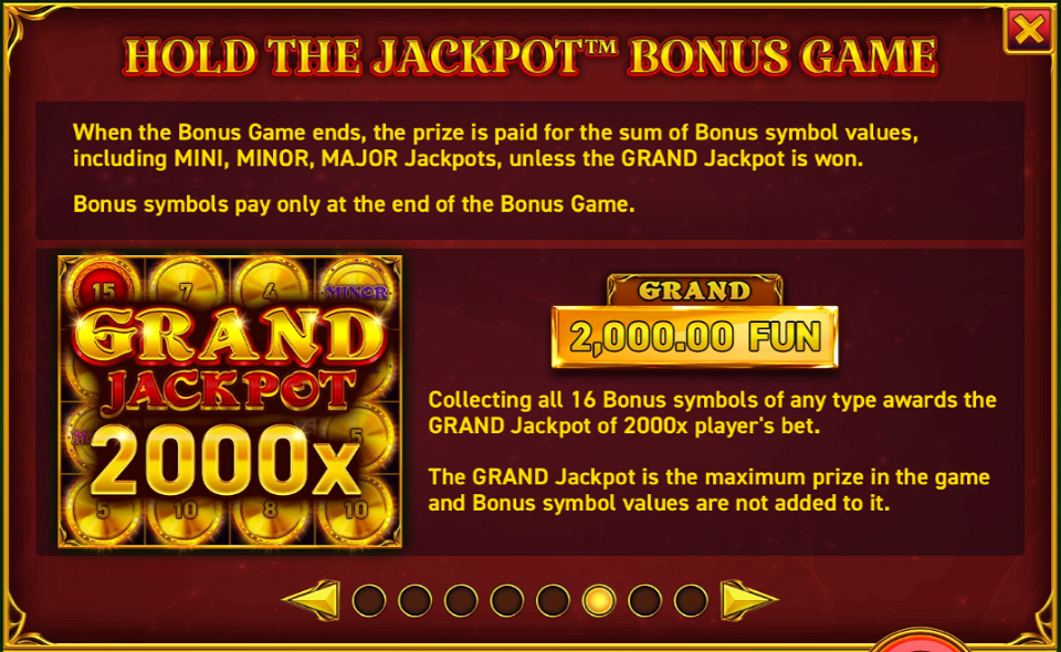 16 coins grand gold edition paytable 6