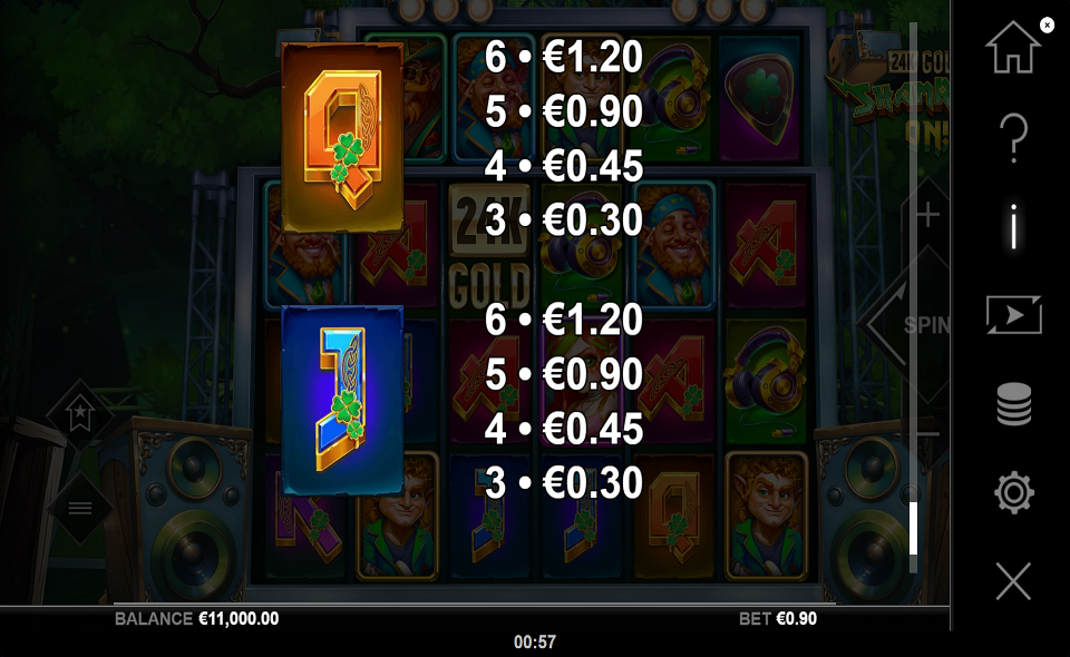 24k gold shamrock on paytable 4