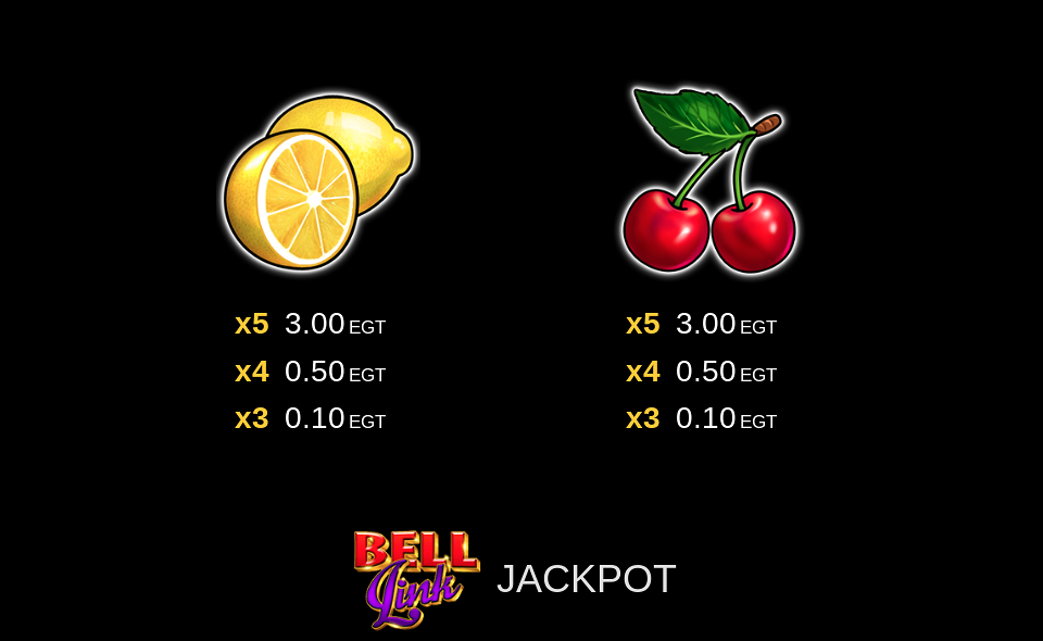 40 shining crown bell link paytable 4