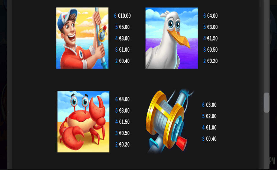 4 fantastic fish paytable