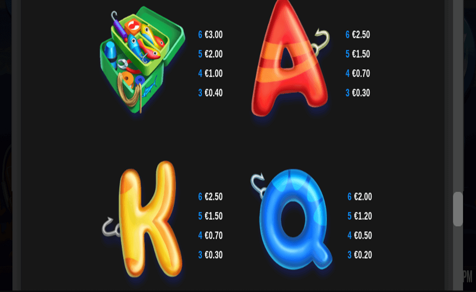 4 fantastic fish paytable2