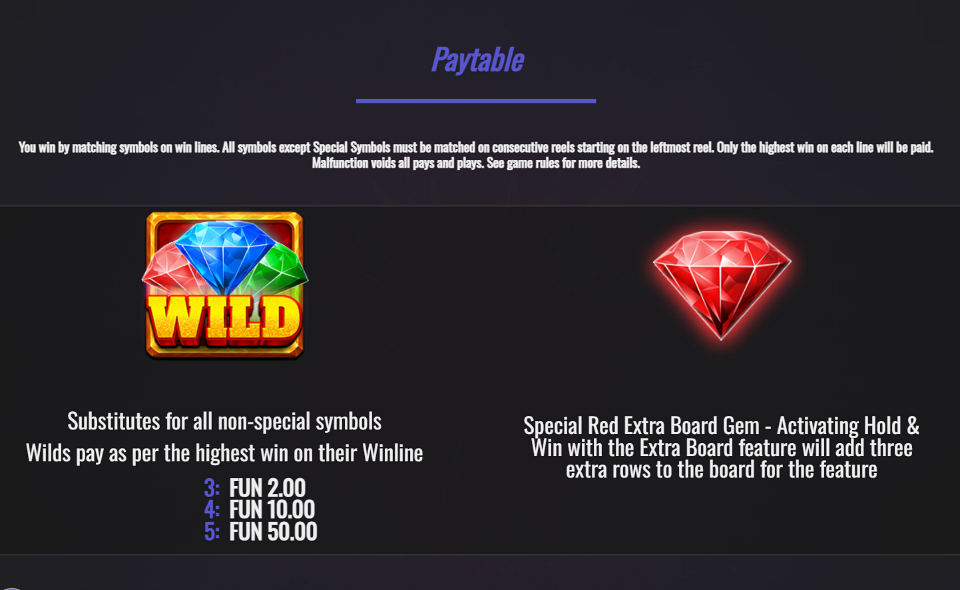 4 wild riches paytable 1