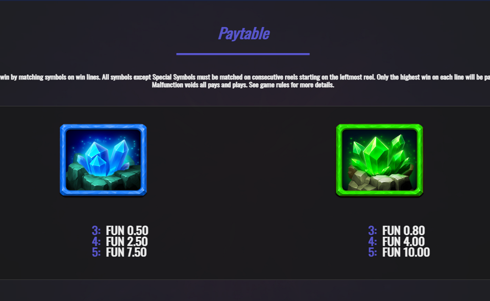 4 wild riches paytable 3