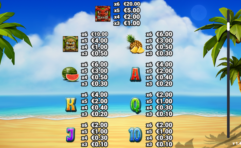 8 balls of fire blazing bounty paytable 1