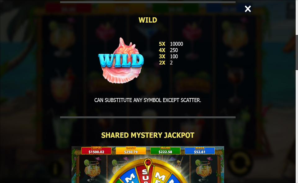 bahamas happy hour paytable 2