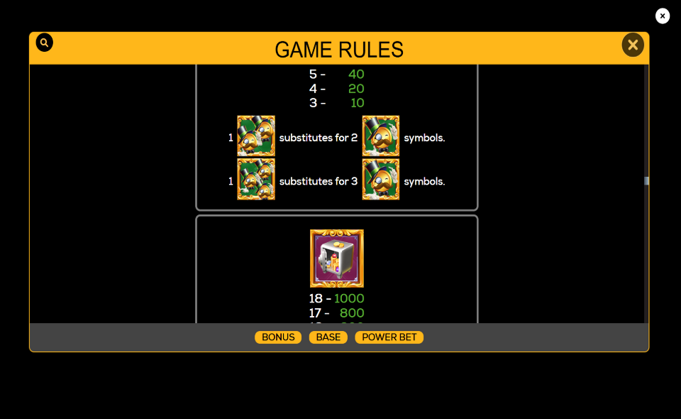 billionaires bank deluxeways paytable 2