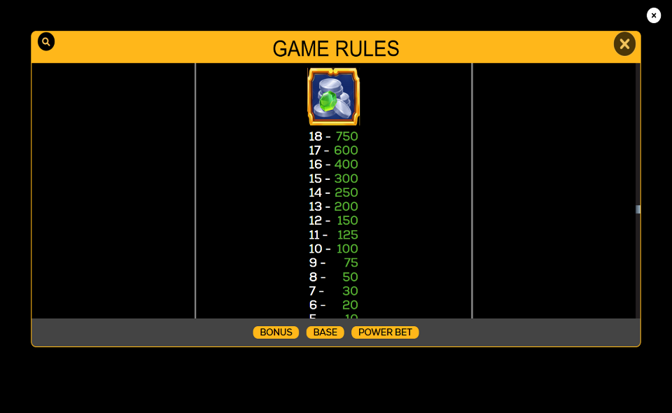 billionaires bank deluxeways paytable 8