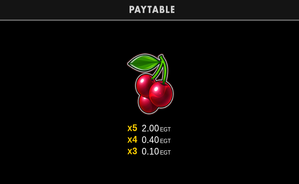 black seven bell link paytable 4