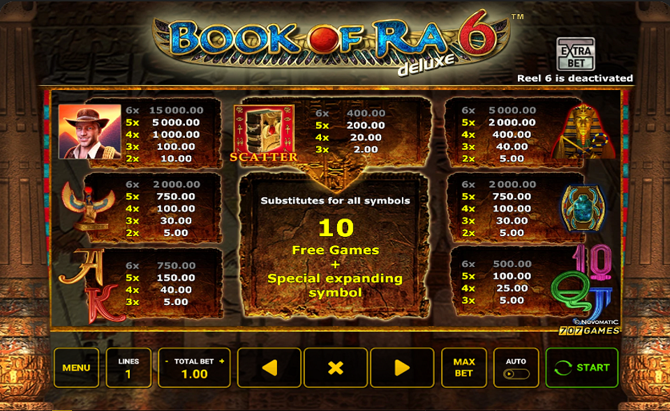 book of ra 6 deluxe paytable 1