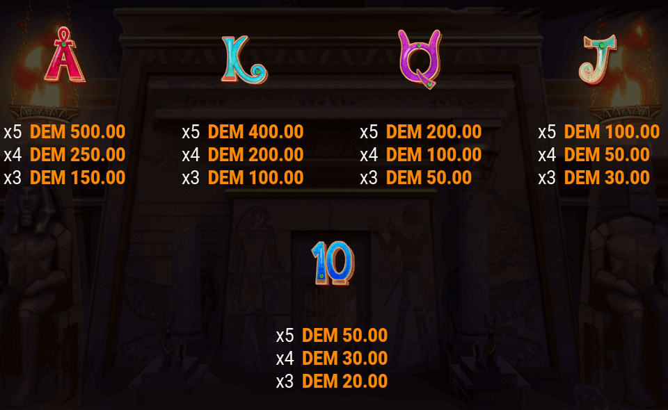 book of wealth paytable2