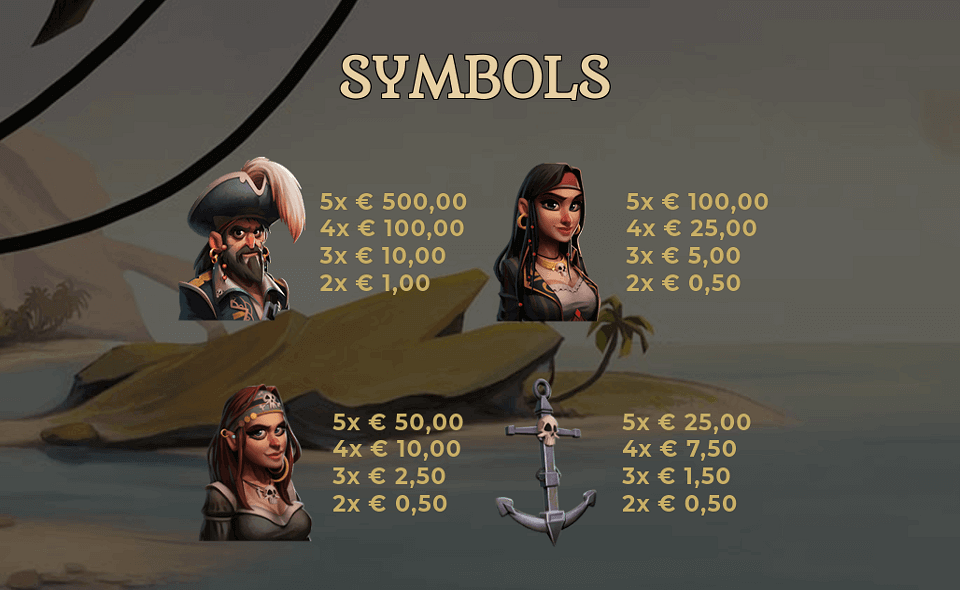 calico jack paytable