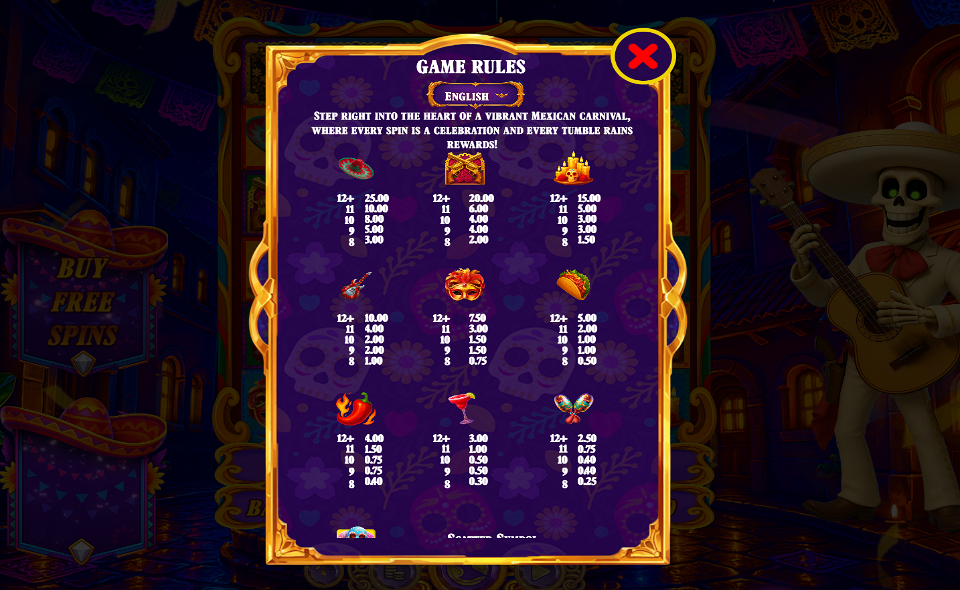 carbon sombrero paytable 1