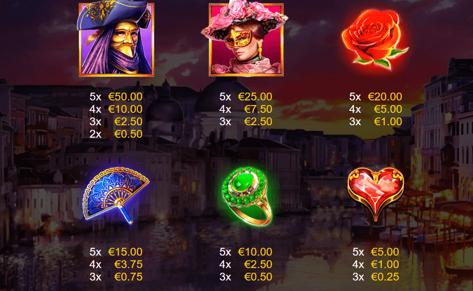 carnevale di venezia paytable