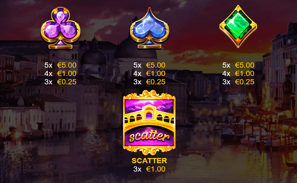 carnevale di venezia paytable2