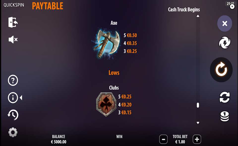 cash truck begins paytable 4