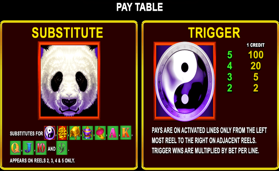 china shores with quick strike paytable 1