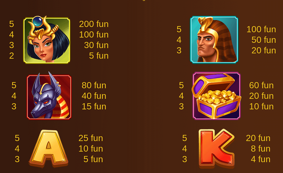 cleos book paytable 1