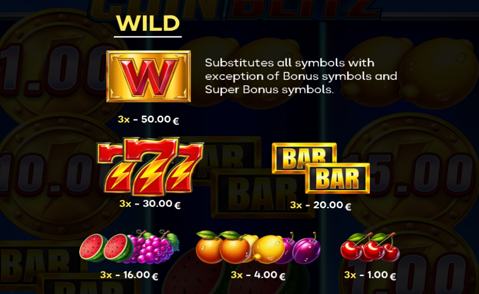 coin blitz 3x3 running wins paytable 1