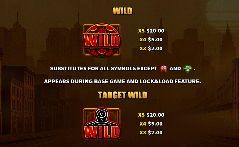 deadly gangster style paytable 3