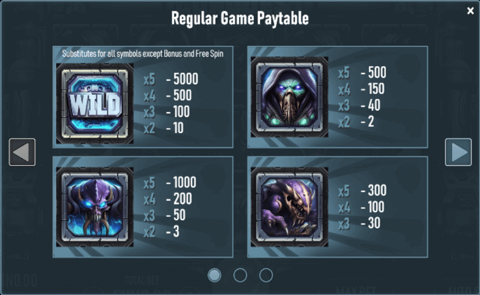 deep space conquest paytable