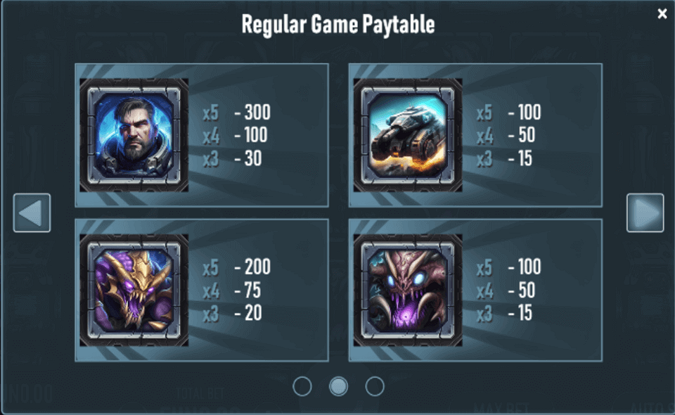 deep space conquest paytable2