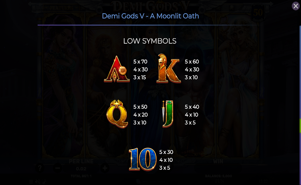 demi gods v a moonlit oath paytable 2