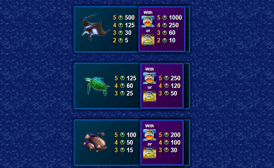 dolphin gold paytable2