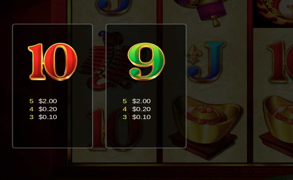 dragon line super paytable 10