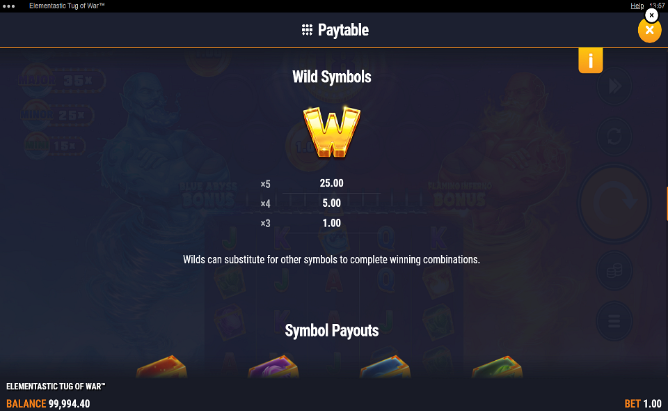 elementastic tug of war paytable 1
